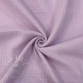Kaksinkertainen harsokangas/musliini soft lilac ORGANIC