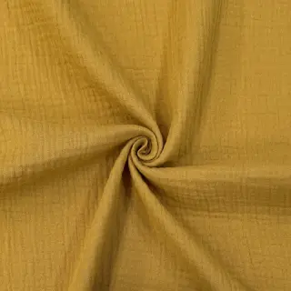 Dvojitá gázovina/mušelín dark ochre ORGANIC