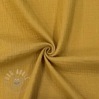Kaksinkertainen harsokangas/musliini dark ochre ORGANIC