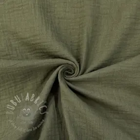 Kaksinkertainen harsokangas/musliini dark moss green
