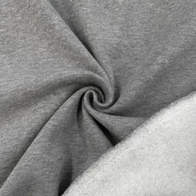 Teplákovina počesaná MELANGE middle grey