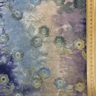 Bavlnená látka TIE DYE EMBROIDERY Poppy design T