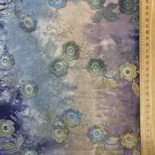 Puuvillakangas TIE DYE EMBROIDERY Poppy design T