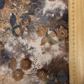 Bavlnená látka TIE DYE EMBROIDERY Poppy design M