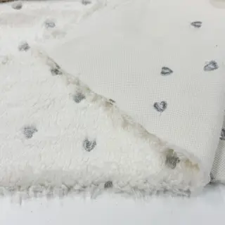 Kabátovina TEDDY Tossed hearts silver