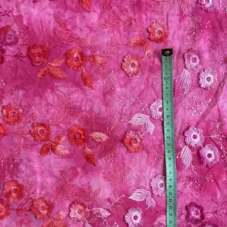 Bavlnená látka TIE DYE EMBROIDERY Poppy design U