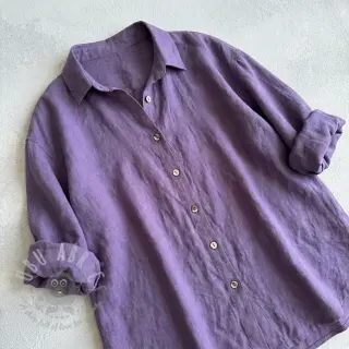 Esipesty pellava STONEWASHED PREMIUM lavender