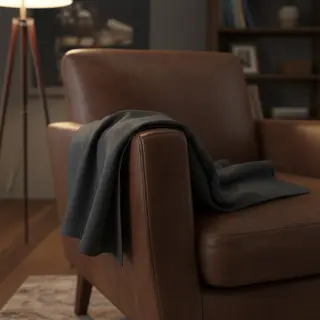 Ľan predpraný STONEWASHED PREMIUM black