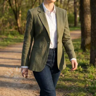 Esipesty pellava STONEWASHED PREMIUM camo green