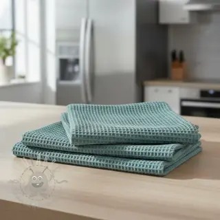 Puuvilla vohvelisidoksella cyan