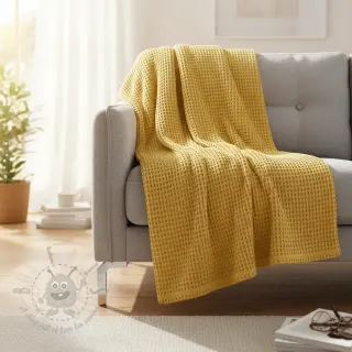 Puuvilla vohvelisidoksella soft yellow