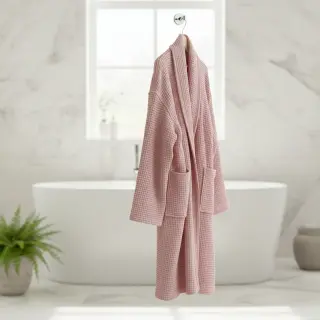 Bavlna s vaflovou väzbou bleached rose