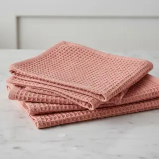 Bavlna s vaflovou väzbou blush