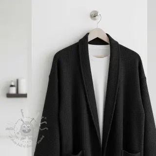 Puuvilla vohvelisidoksella black