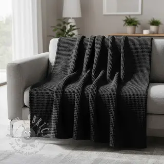 Puuvilla vohvelisidoksella black