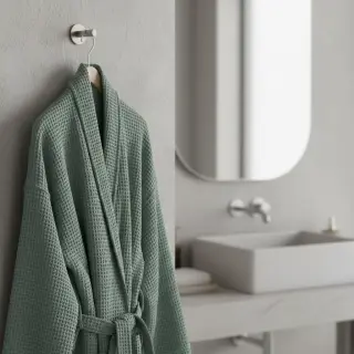 Bavlna s vaflovou väzbou dark green
