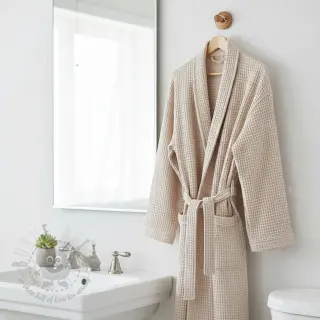 Puuvilla vohvelisidoksella light beige