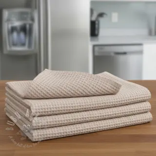Puuvilla vohvelisidoksella light beige