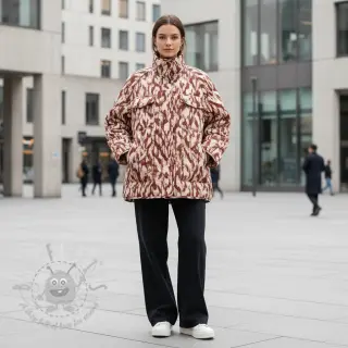 Tikattu kangas Blurry Ikat brown