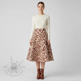 Tikattu kangas Blurry Ikat brown