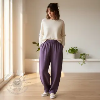 Esipesty pellava 170 g aubergine