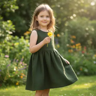 Ľan predpraný 170 g army green