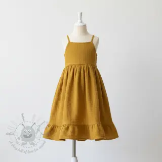 Kaksinkertainen harsokangas/musliini dark ochre