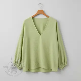 Kaksinkertainen harsokangas/musliini soft green