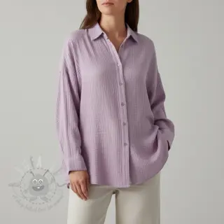 Kaksinkertainen harsokangas/musliini soft lilac ORGANIC