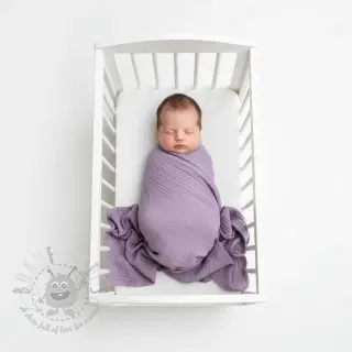 Kaksinkertainen harsokangas/musliini dark lilac ORGANIC