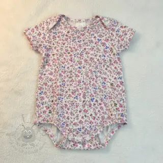 Kaksinkertainen harsokangas/musliini Flower Michaela off white digital print
