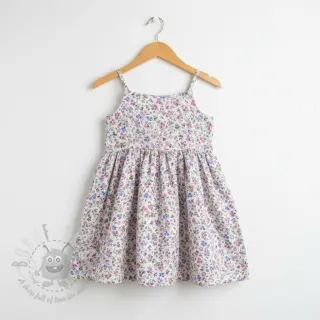 Kaksinkertainen harsokangas/musliini Flower Michaela off white digital print