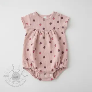 Kaksinkertainen harsokangas/musliini Fruits apple soft rose
