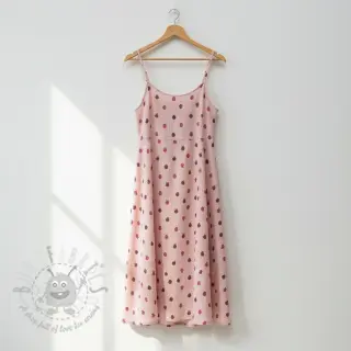 Kaksinkertainen harsokangas/musliini Fruits apple soft rose