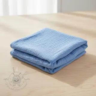 Kaksinkertainen harsokangas/musliini royal blue