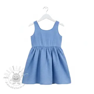 Kaksinkertainen harsokangas/musliini royal blue