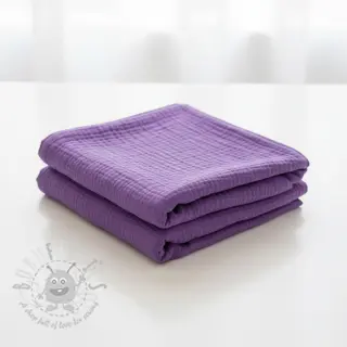 Kaksinkertainen harsokangas/musliini violet ORGANIC