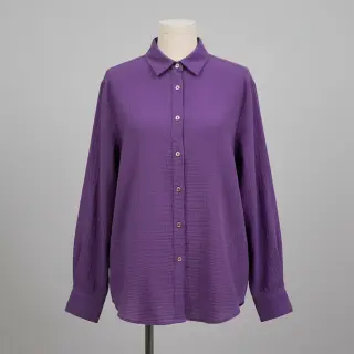 Dvojitá gázovina/mušelín violet ORGANIC