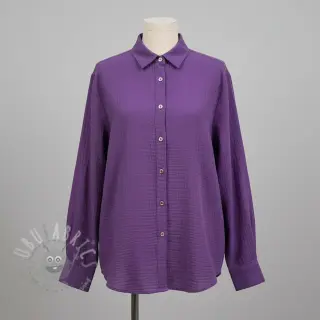 Kaksinkertainen harsokangas/musliini violet ORGANIC