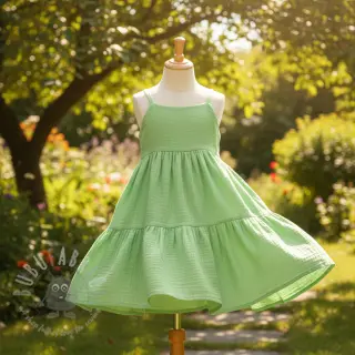 Kaksinkertainen harsokangas/musliini light lime ORGANIC