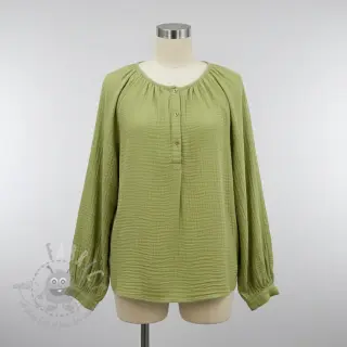 Kaksinkertainen harsokangas/musliini old lime ORGANIC