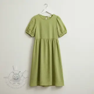 Kaksinkertainen harsokangas/musliini old lime ORGANIC