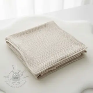 Kaksinkertainen harsokangas/musliini light sand ORGANIC
