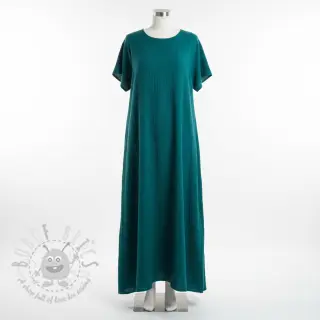 Kaksinkertainen harsokangas/musliini petrol ORGANIC