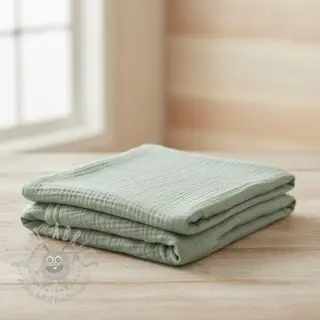 Kaksinkertainen harsokangas/musliini dark mint ORGANIC