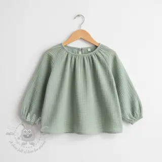 Kaksinkertainen harsokangas/musliini dark mint ORGANIC