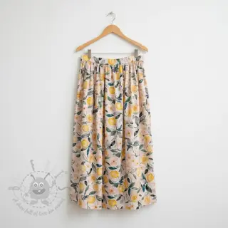 Kaksinkertainen harsokangas/musliini Fresh lemons digital print