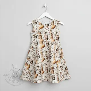 Kaksinkertainen harsokangas/musliini Cuties design D digital print