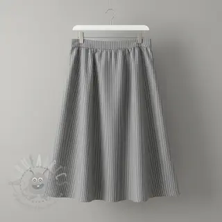 Kaksinkertainen harsokangas/musliini YARN DYED Stripes grey