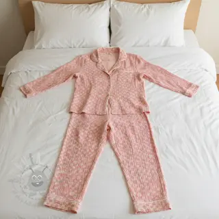 Kaksinkertainen harsokangas/musliini JACQUARD Dots pink